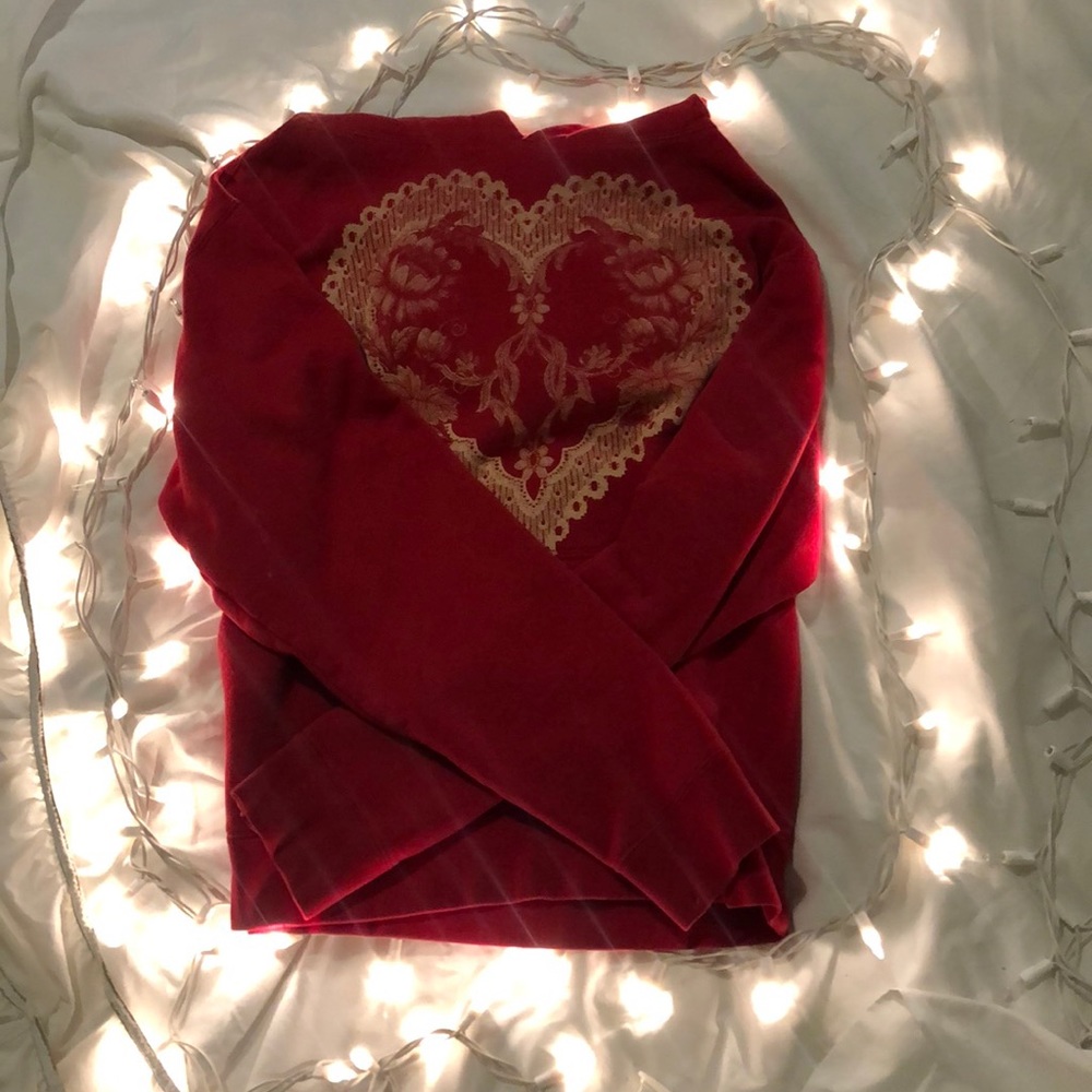 Red heart hoodie